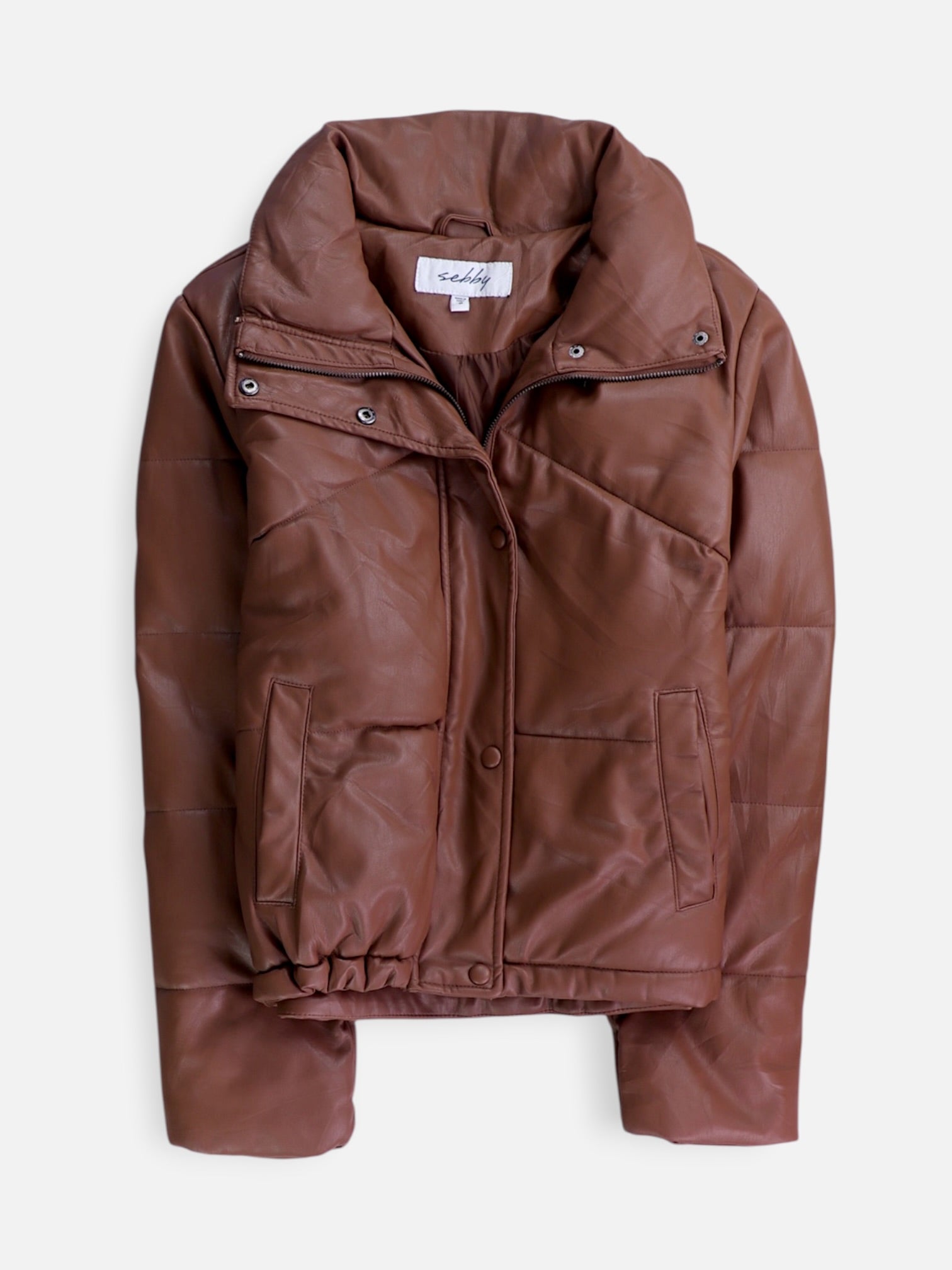 Chaqueta Puffer Cuero - Mujer - Medium