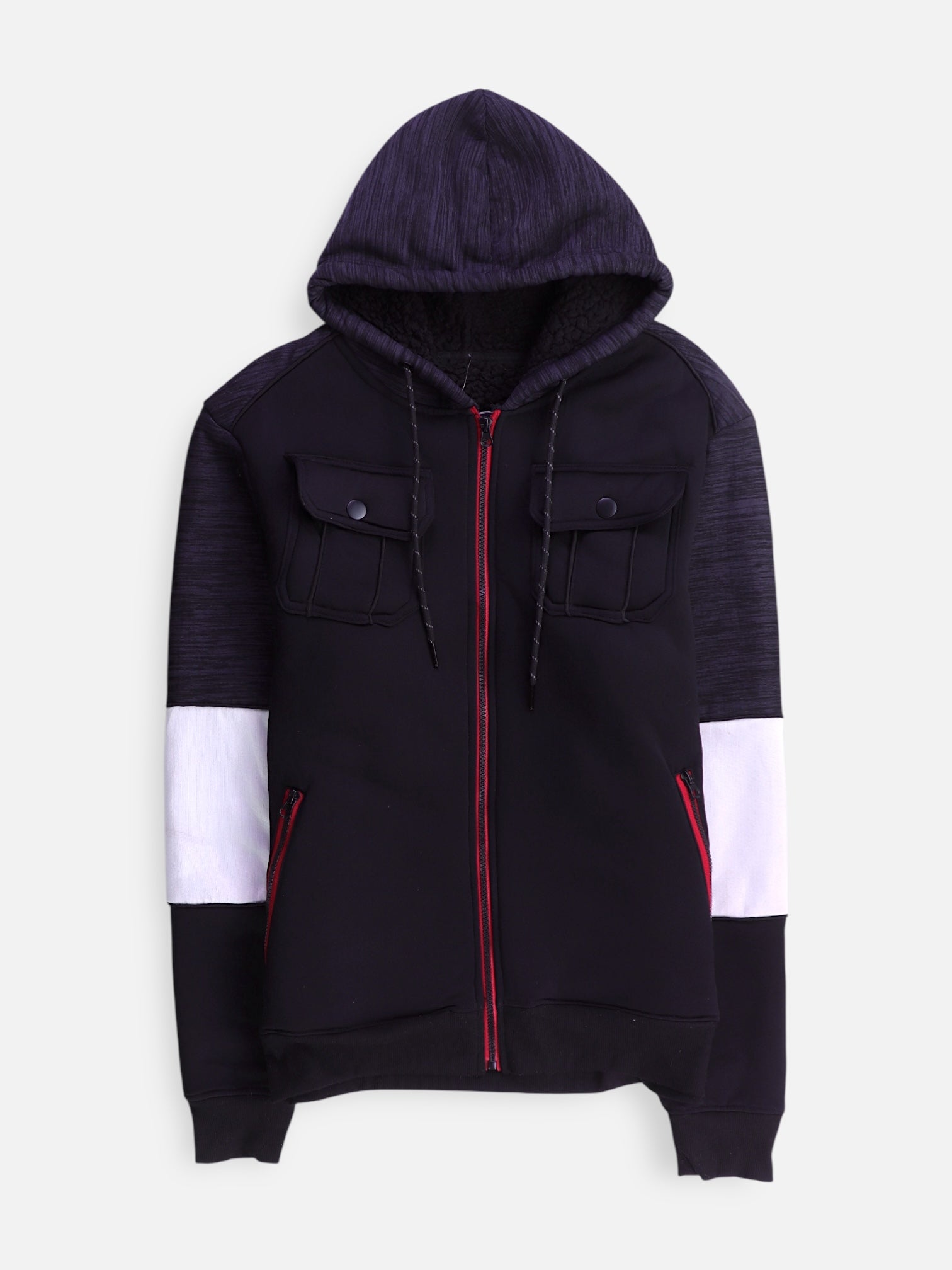 Sudadera Hoodie Color Block - Hombre - Medium