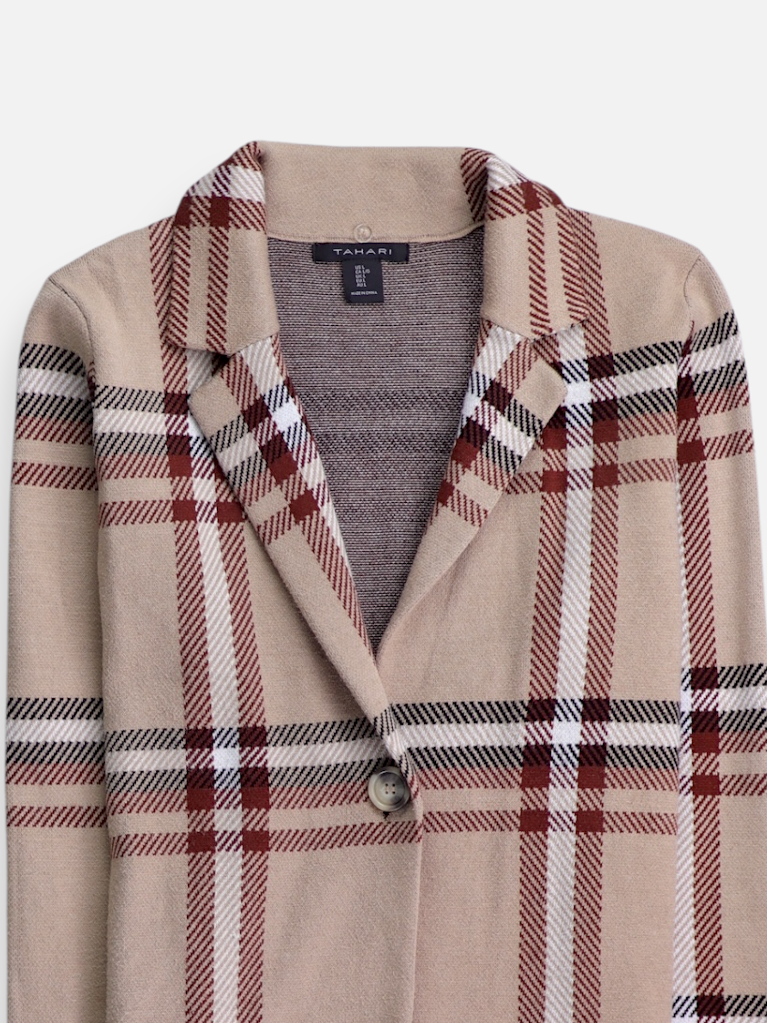 TAHARI Sueter Cardigan Casual - Mujer - Large