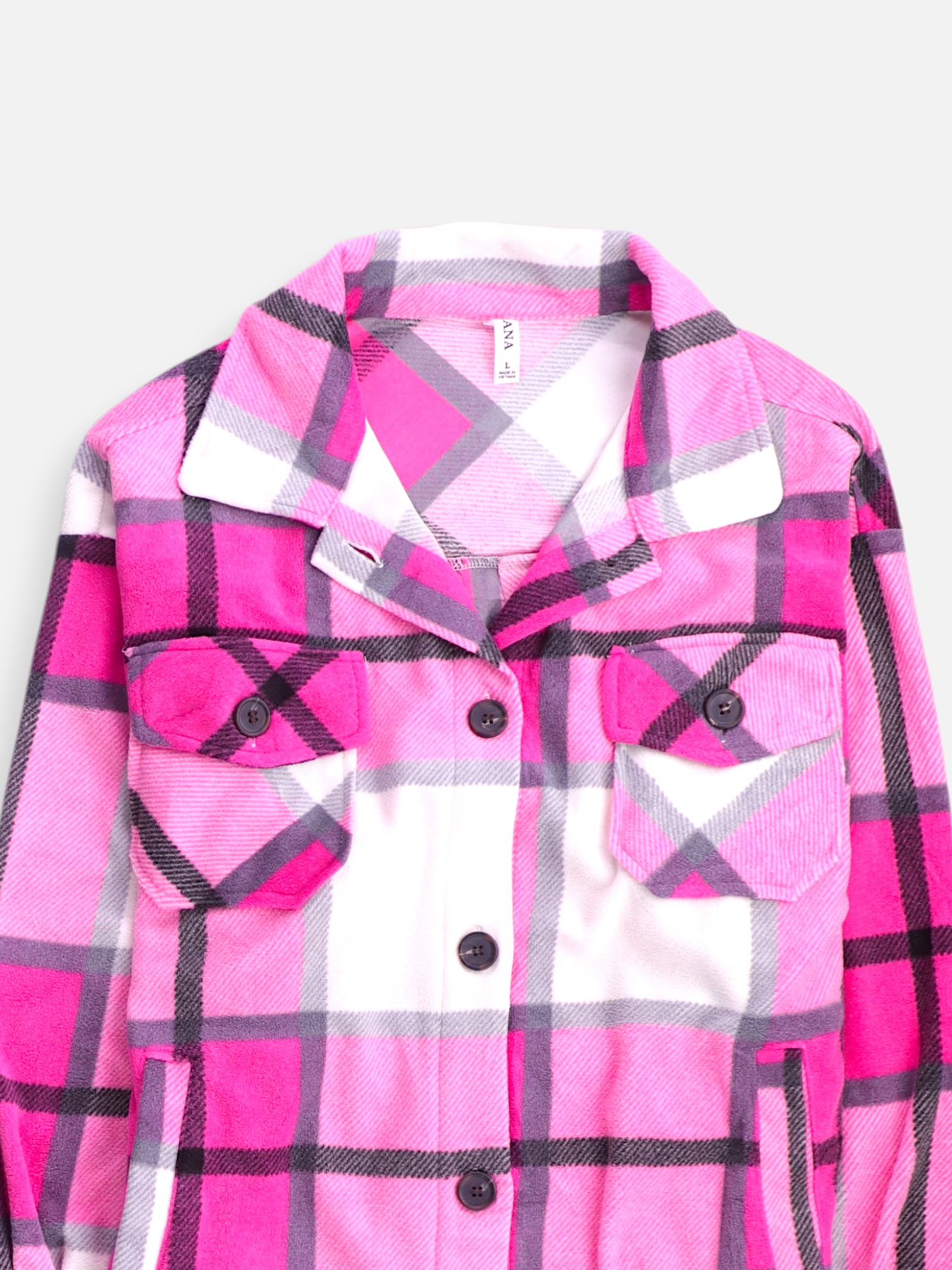 Chaqueta Sobrecamisa Color Block - Mujer - Large