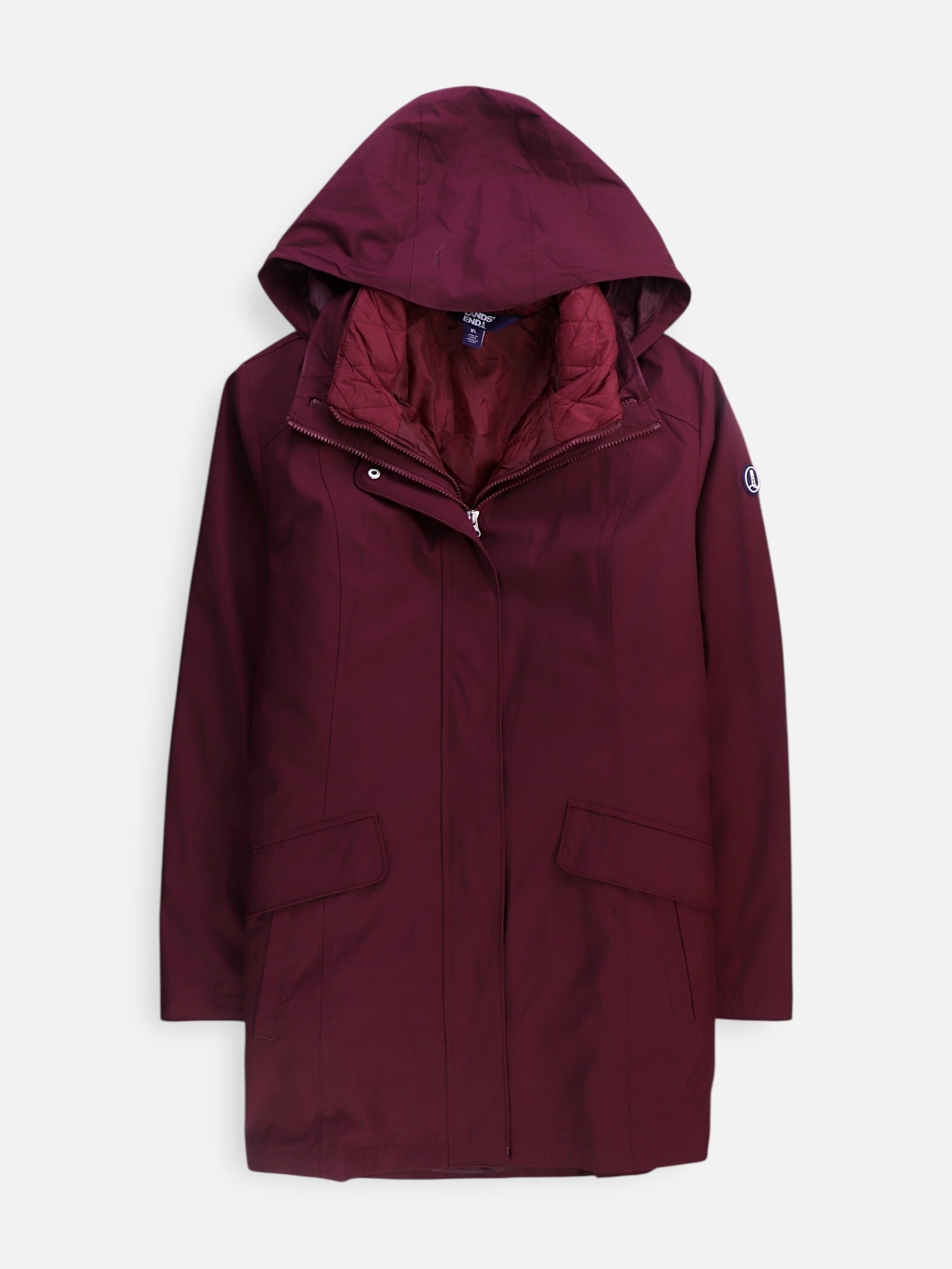 LANDS END Chaqueta Casual Impermeable - Mujer - XL