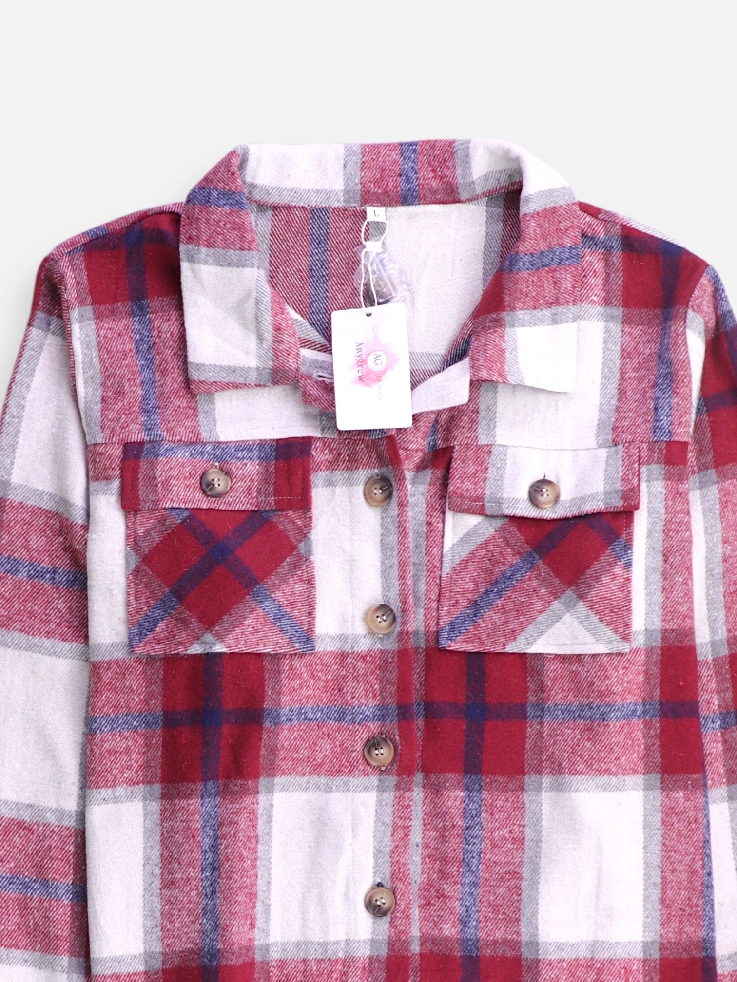 Chaqueta Sobrecamisa Color Block - Mujer - Large
