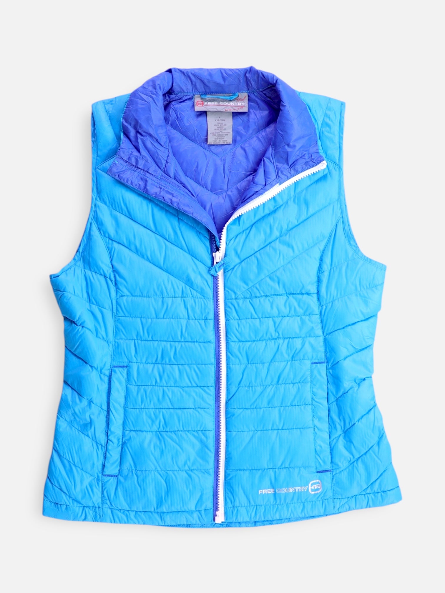 FREE COUNTY Chaleco Impermeable - Niña - Large - 14-16Y (Años)