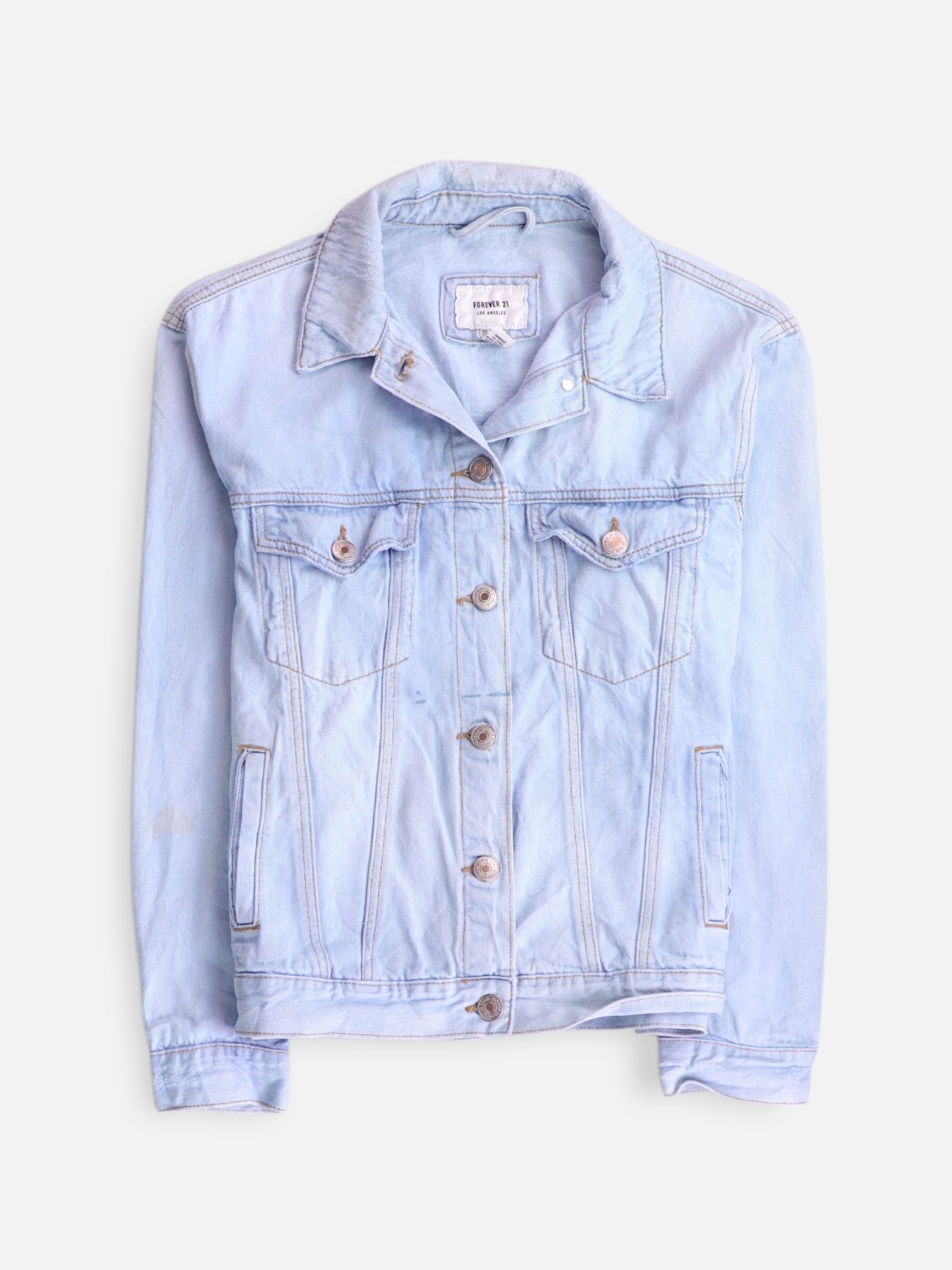 Forever 21 Chaqueta Denim  Basic - Mujer - Medium