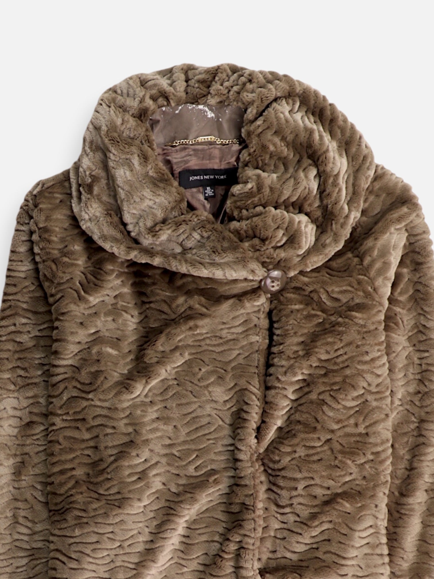 JONES NEW YORK Chaqueta Casual Teddy - Mujer - XL