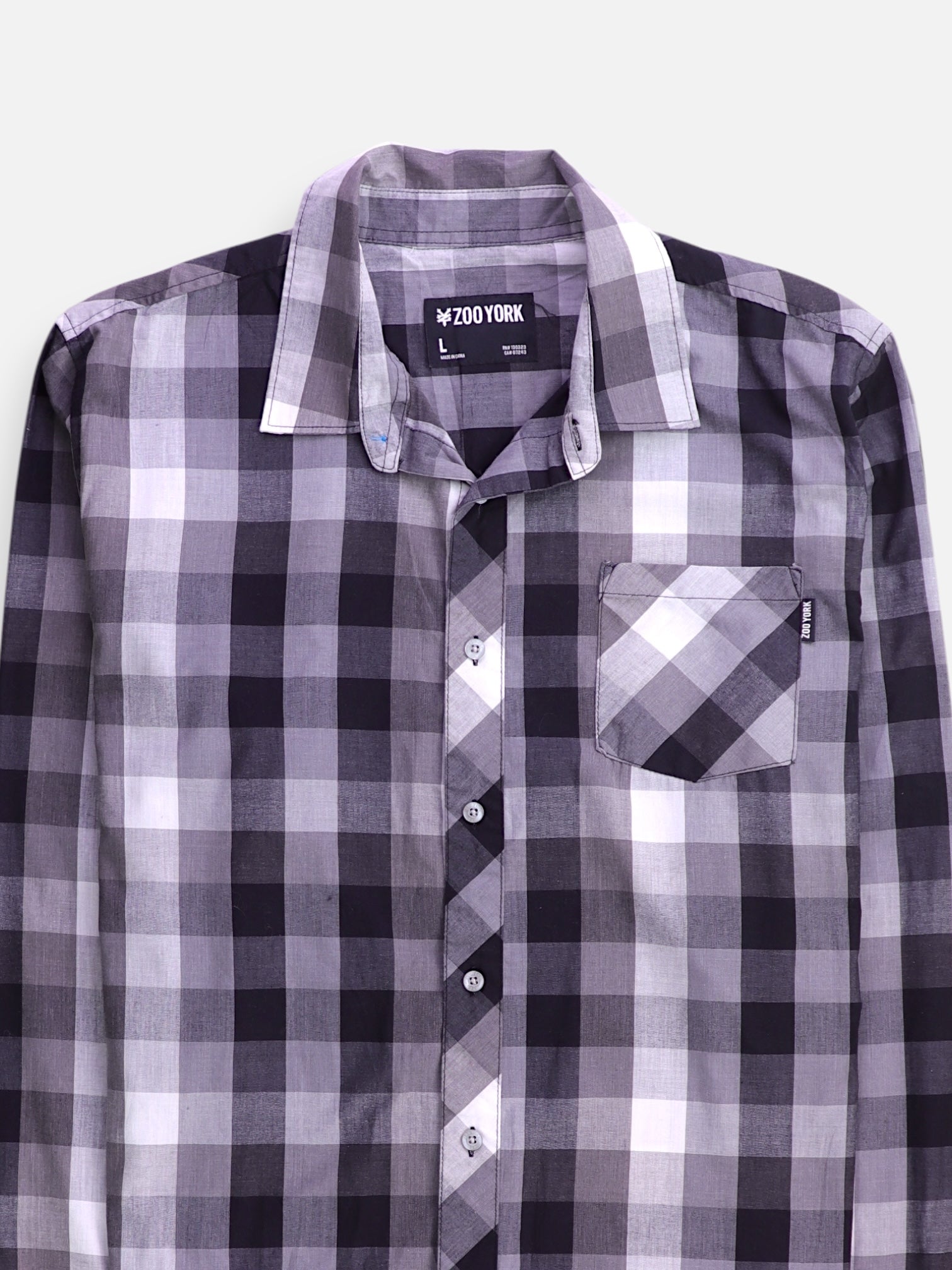 Camisa Color Block - Hombre - Large