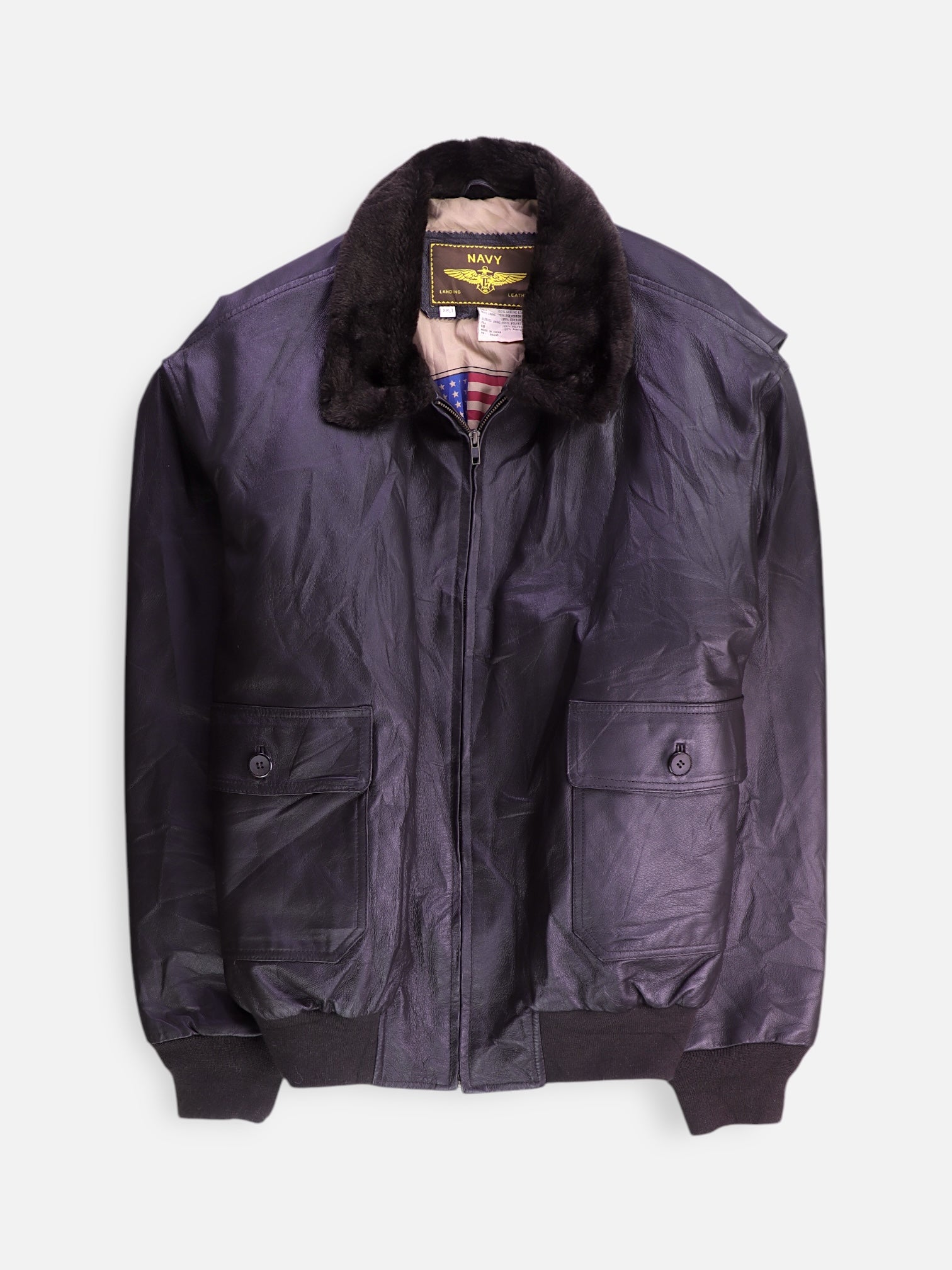 Chaqueta Aviator Cuero - Hombre - 2XL
