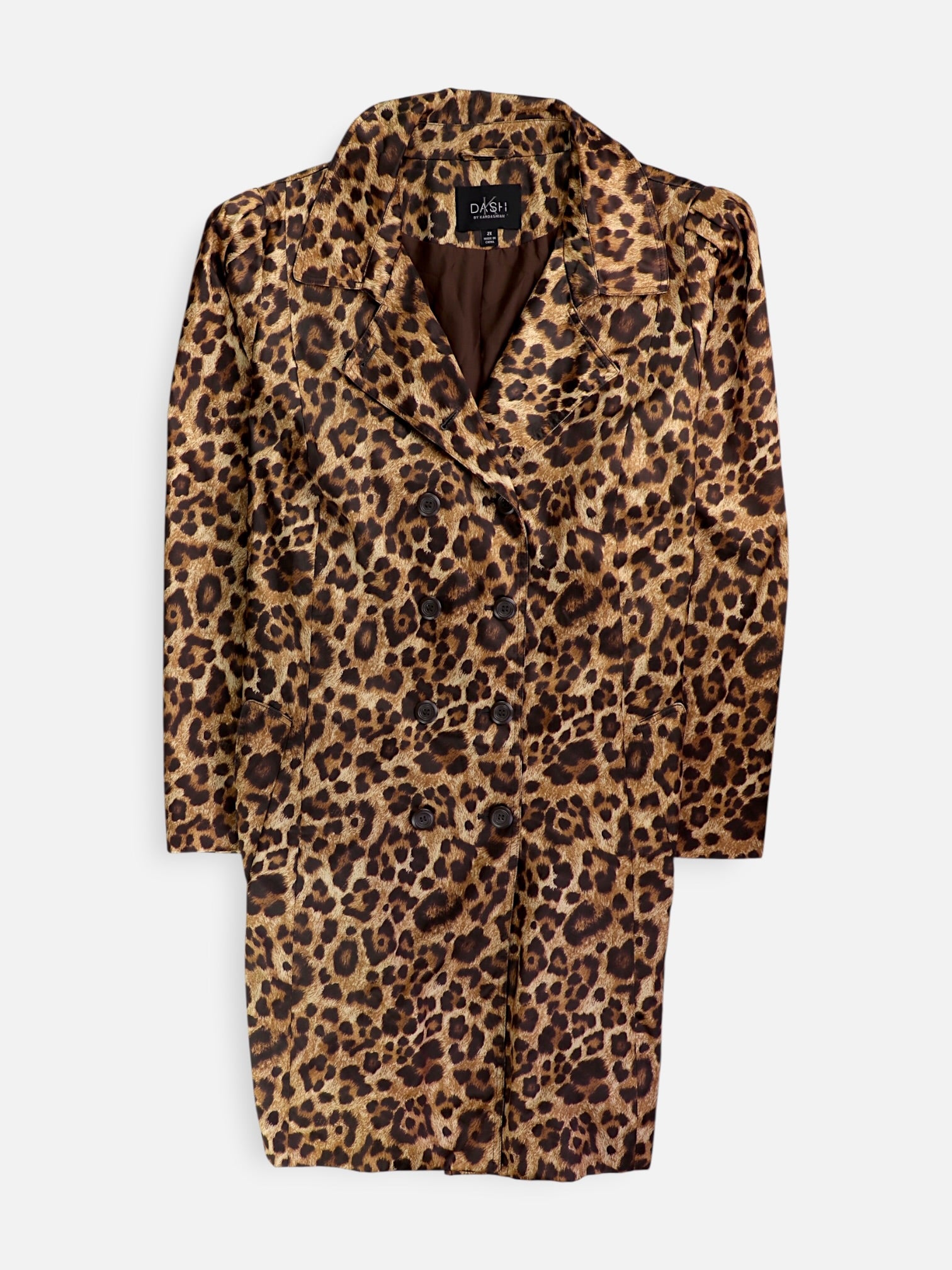 Abrigo Donble breasted trench Animal Print - Mujer - 2XL
