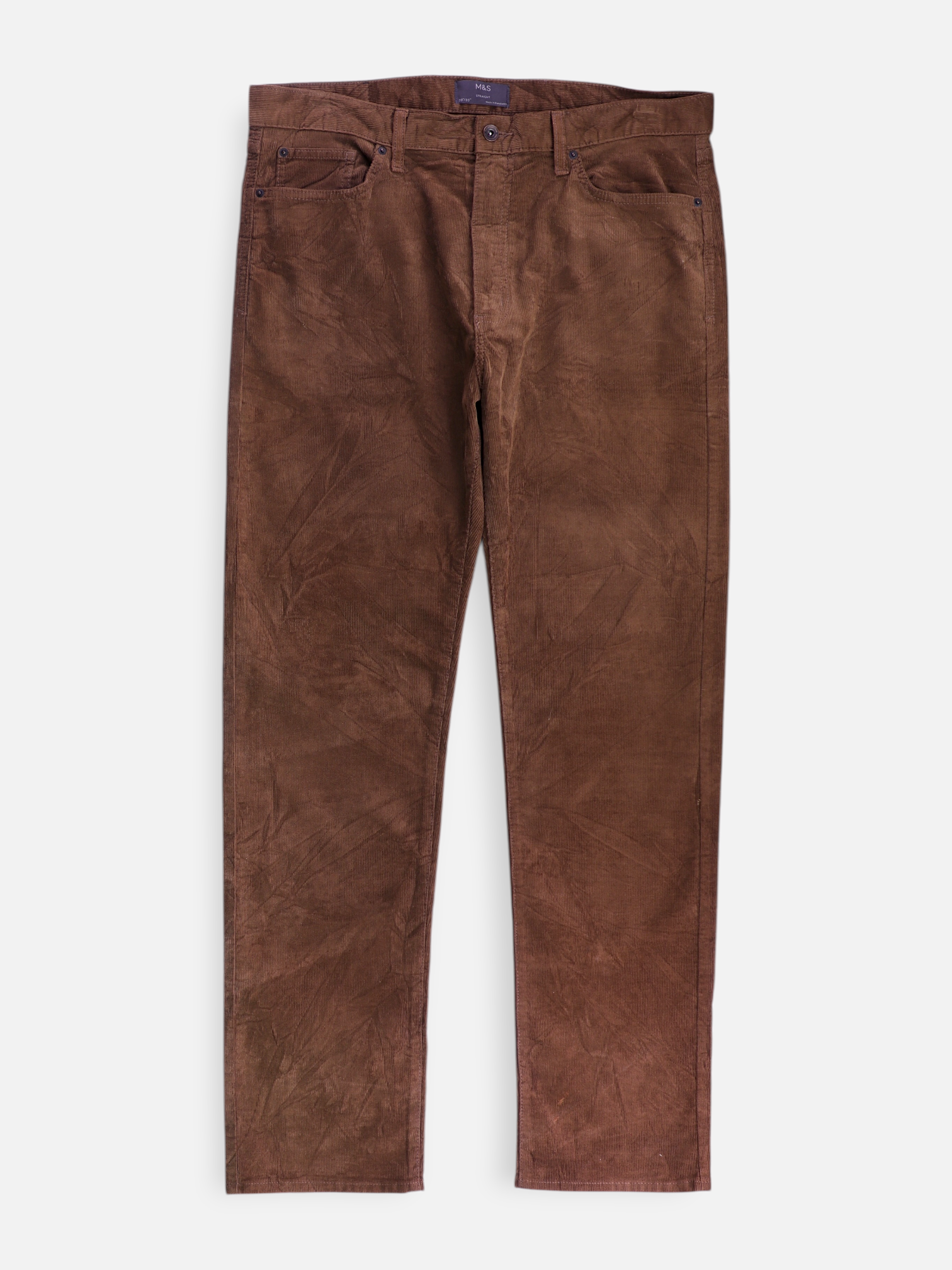 Pantalon Regular Fit Corduroy - Hombre - 38