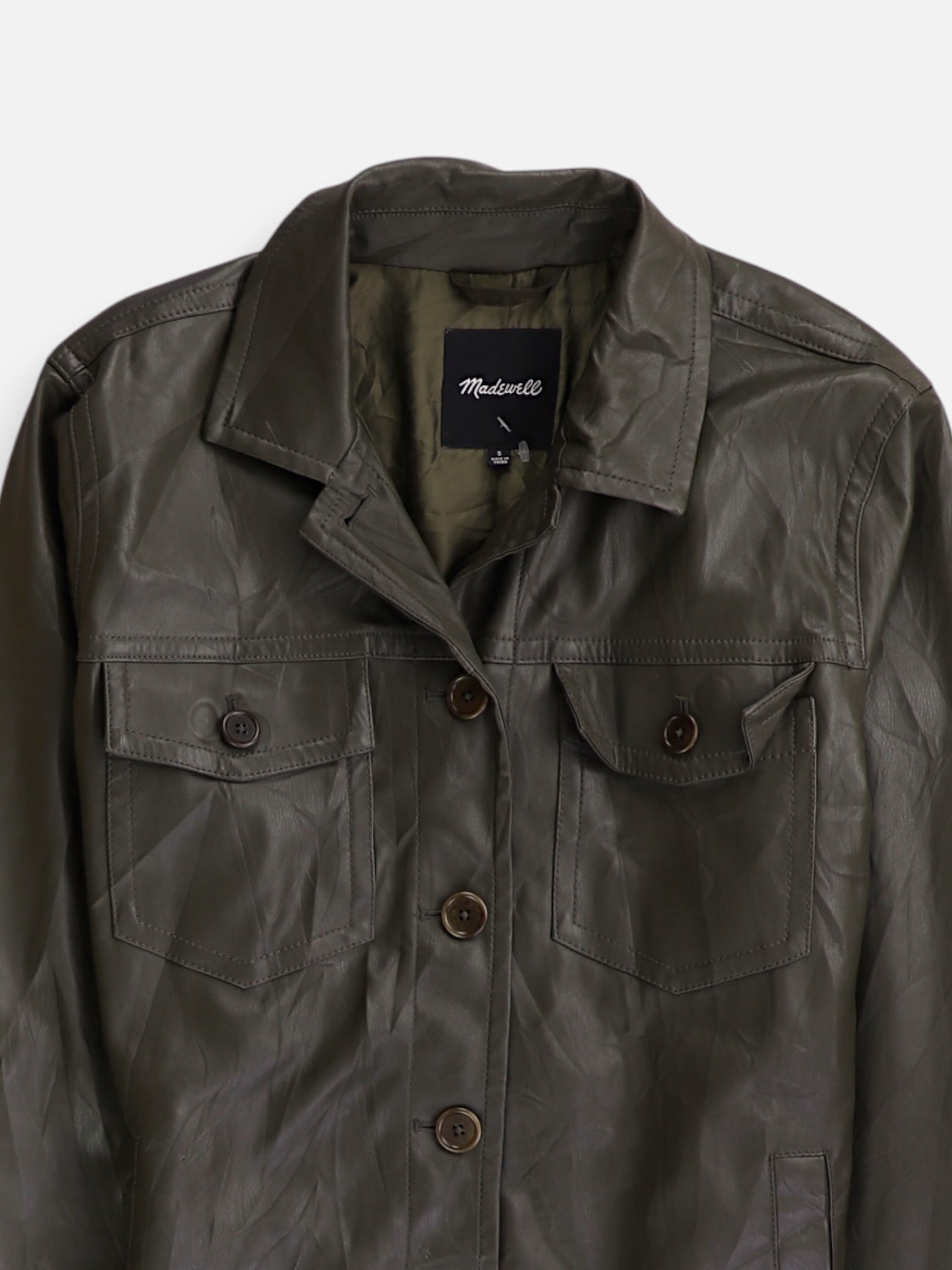 Madewell Chaqueta Casual Cuero - Mujer - Small
