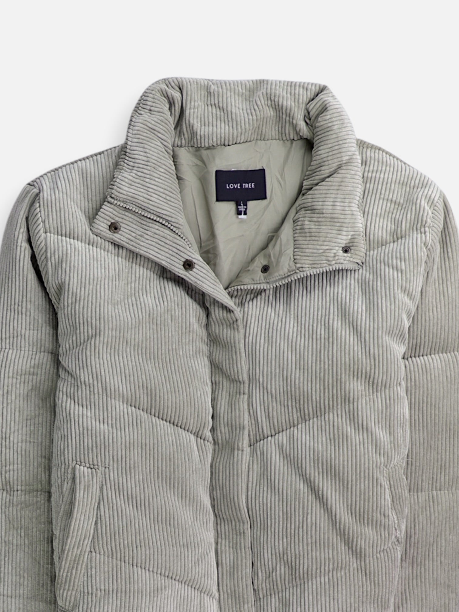 LOVE TREE  Chaqueta Puffer Corduroy - Mujer - Large