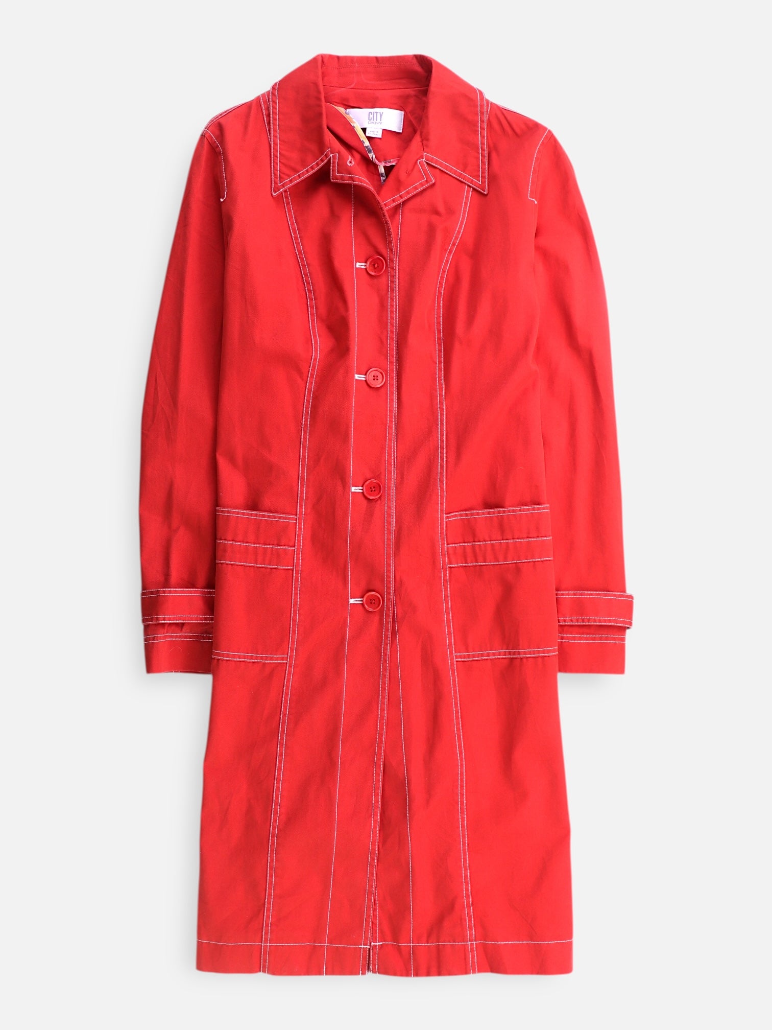 DKNY Abrigo  Single breasted trench Denim - Mujer - Medium