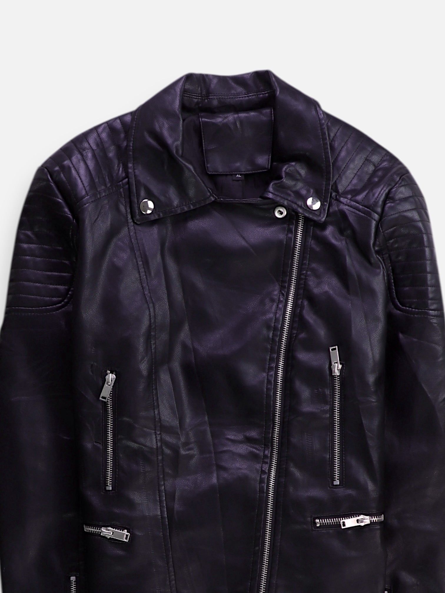 Chaqueta Motera Cuero - Mujer - XL