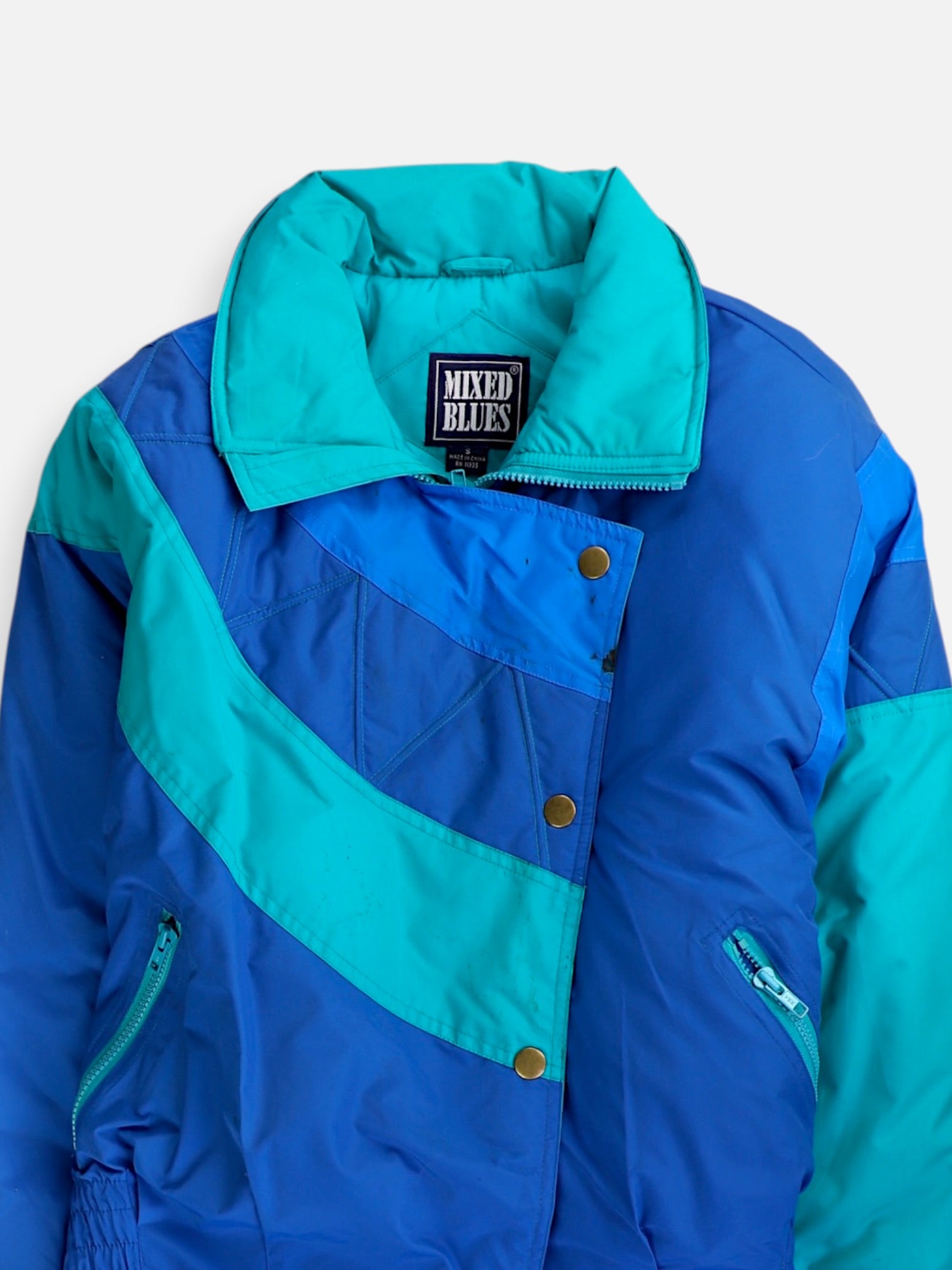 Chaqueta Impermeable Color Block - Hombre - Small