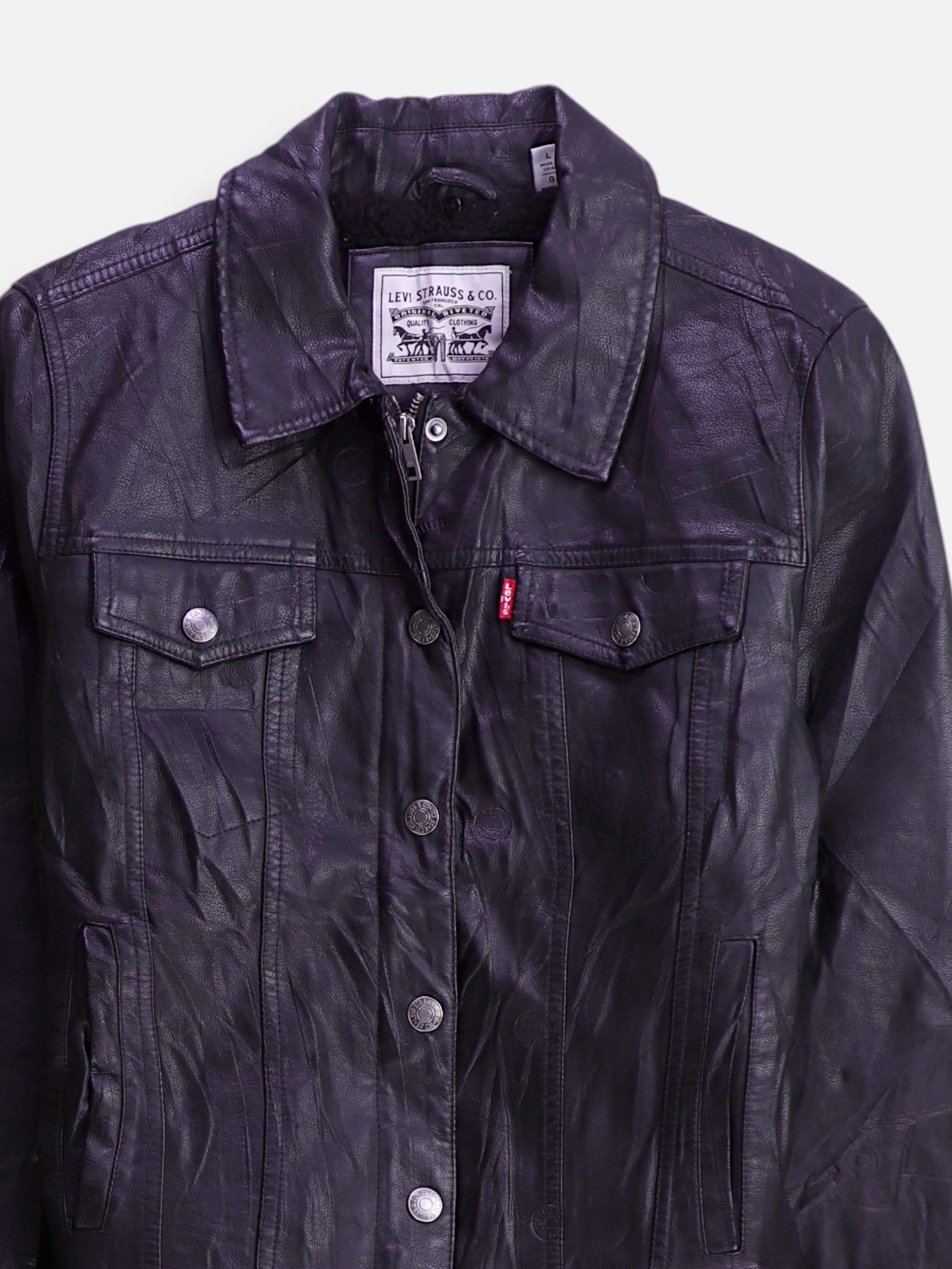 Levis Chaqueta Motera Cuero - Hombre - Large