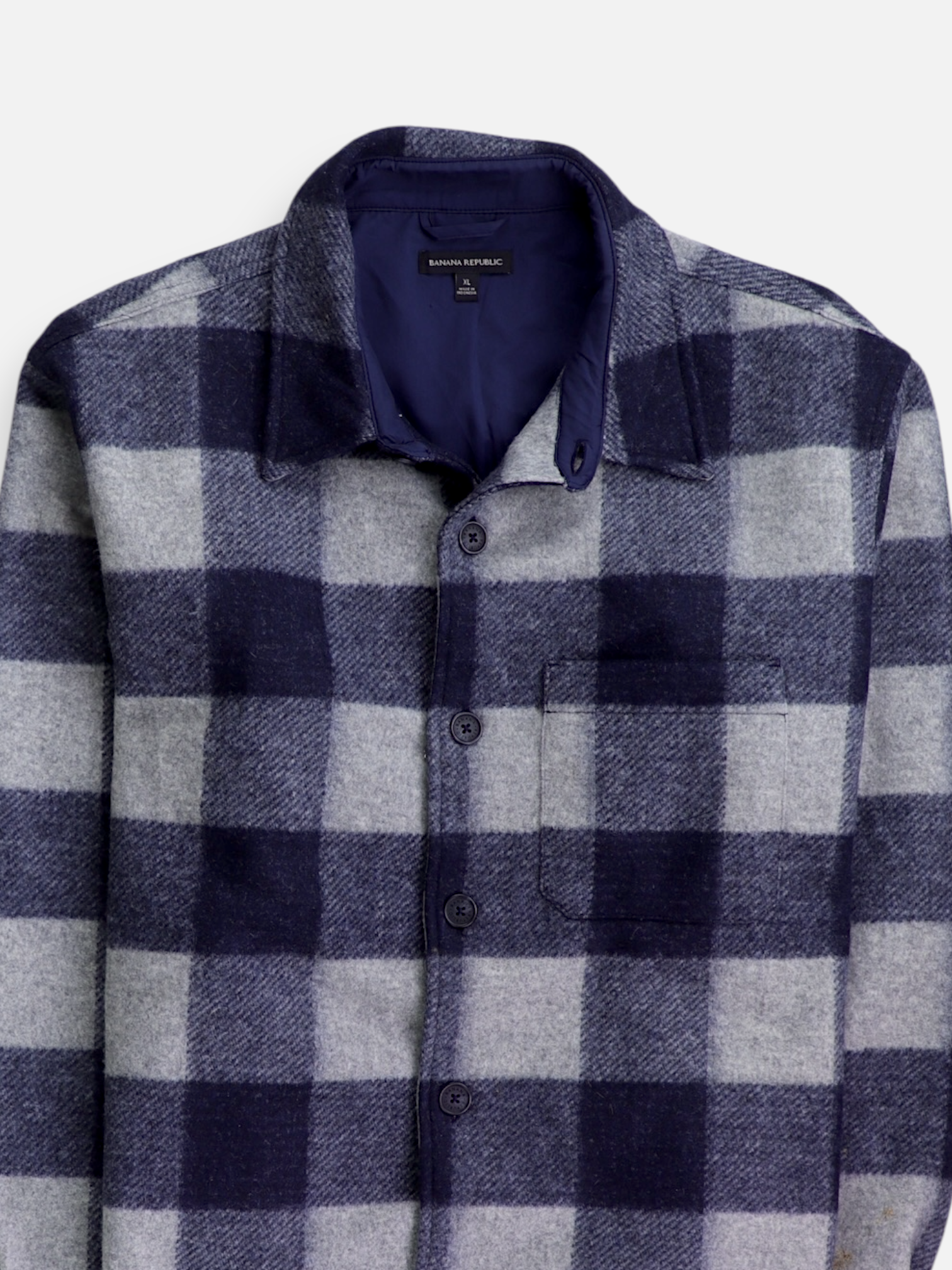 Banana Republic Chaqueta Sobrecamisa Color Block - Hombre - XL