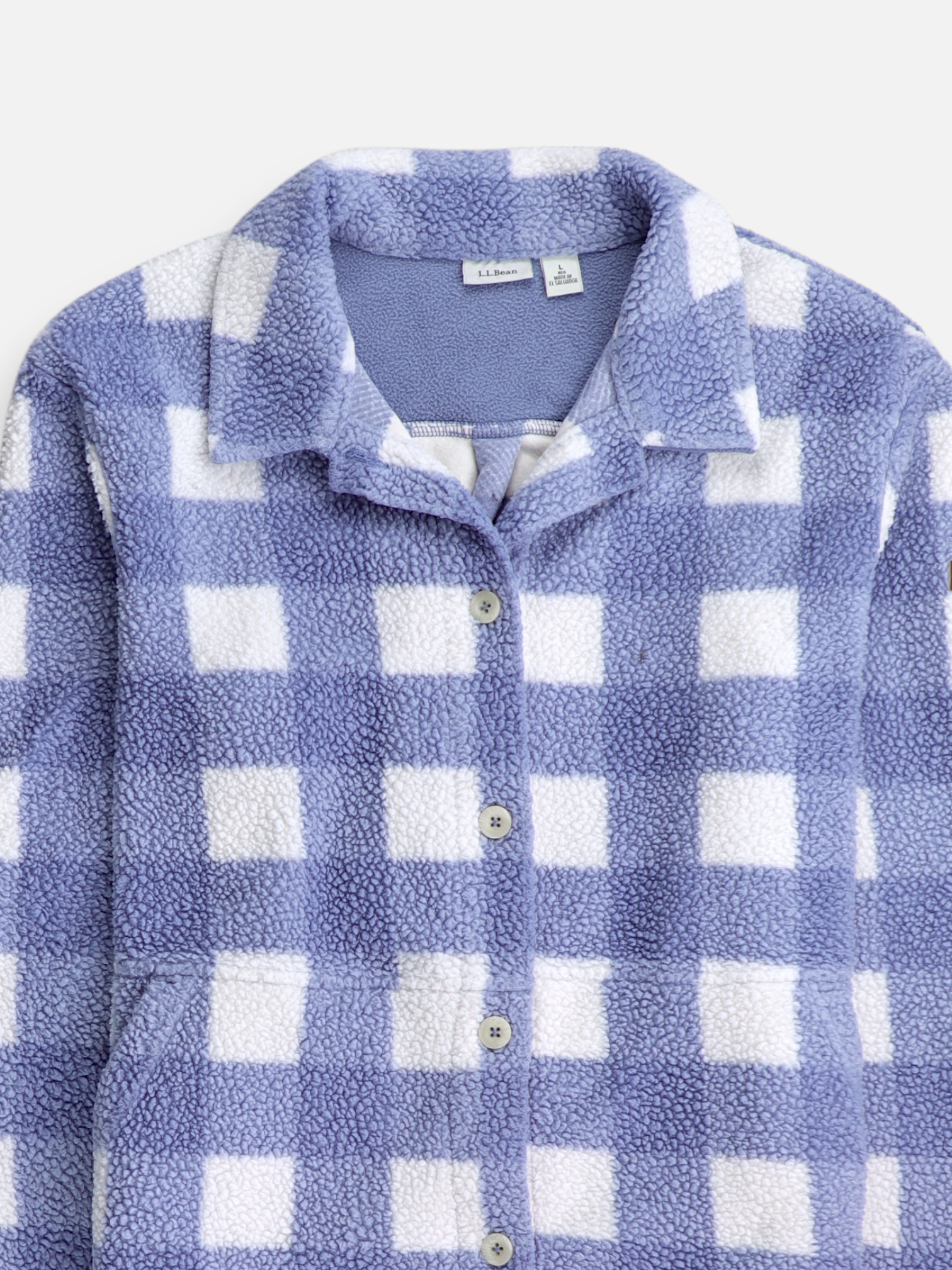 LL BEAN Chaqueta Sobrecamisa Color Block - Mujer - Large