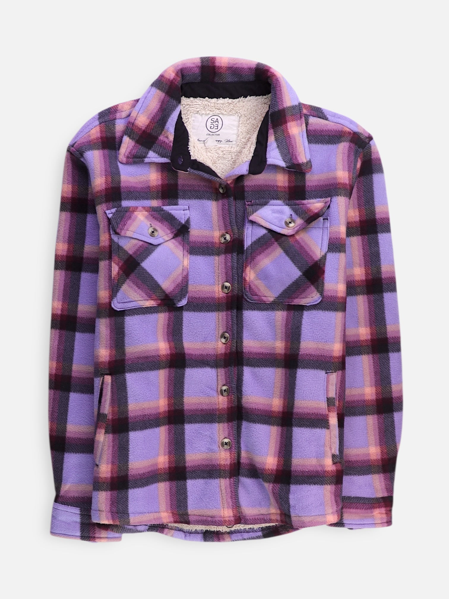 Chaqueta Sobrecamisa Color Block - Mujer - Small