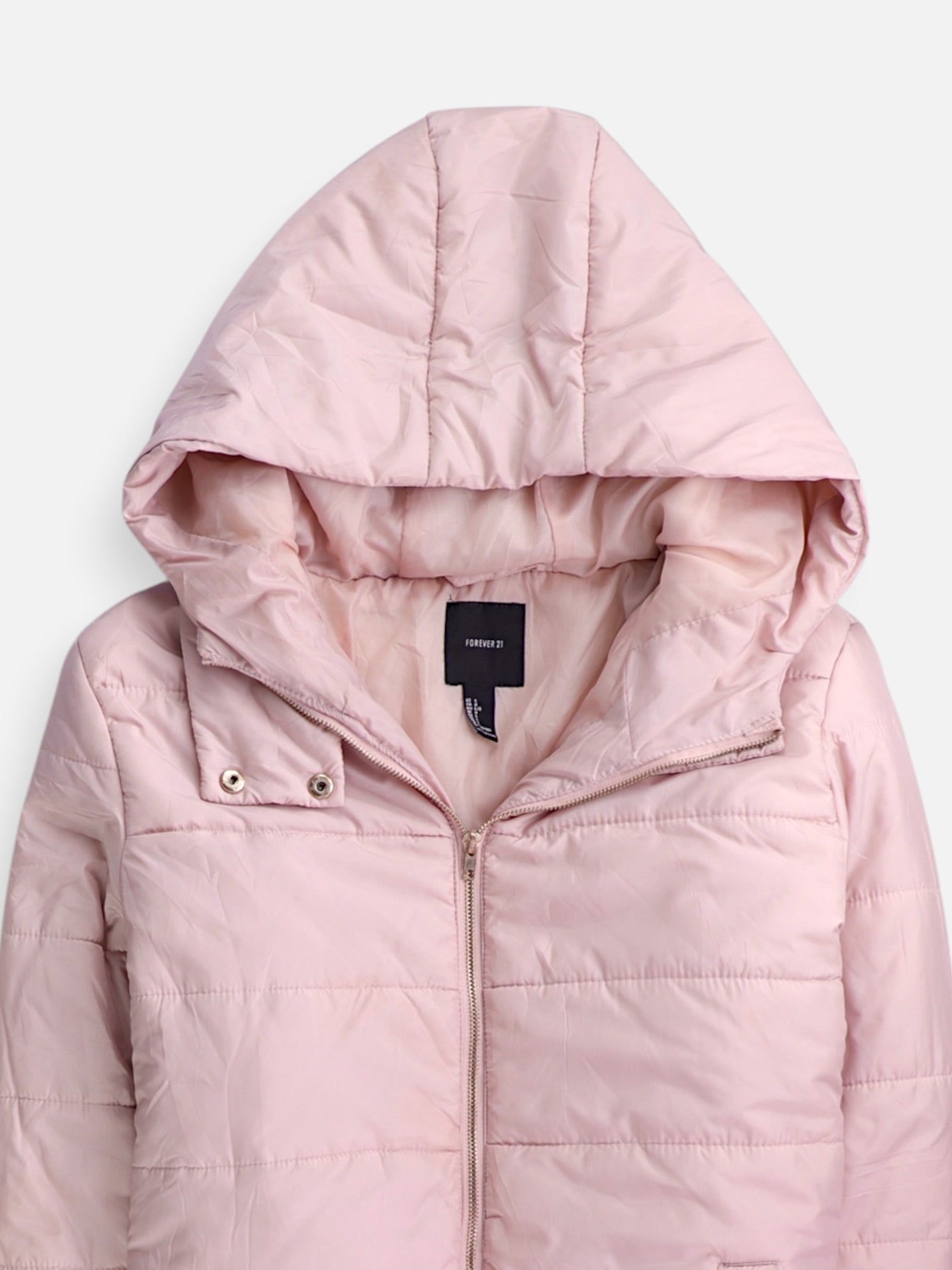 Forever 21 Abrigo Impermeable Puffer - Mujer - Large