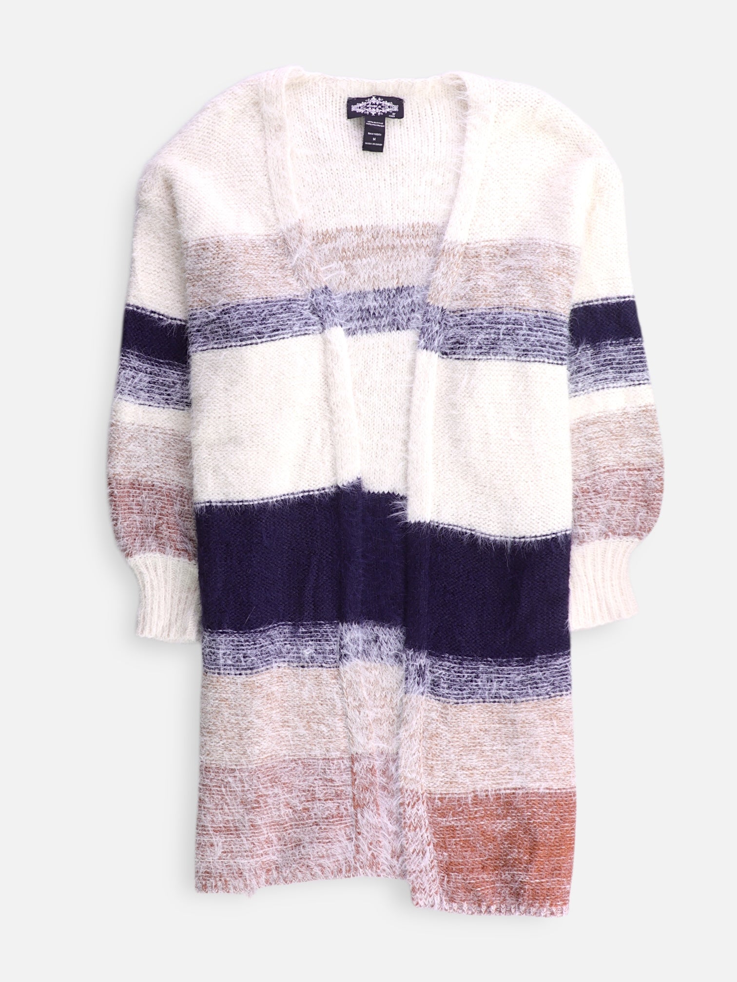 Sueter Cardigan Color Block - Mujer - Medium