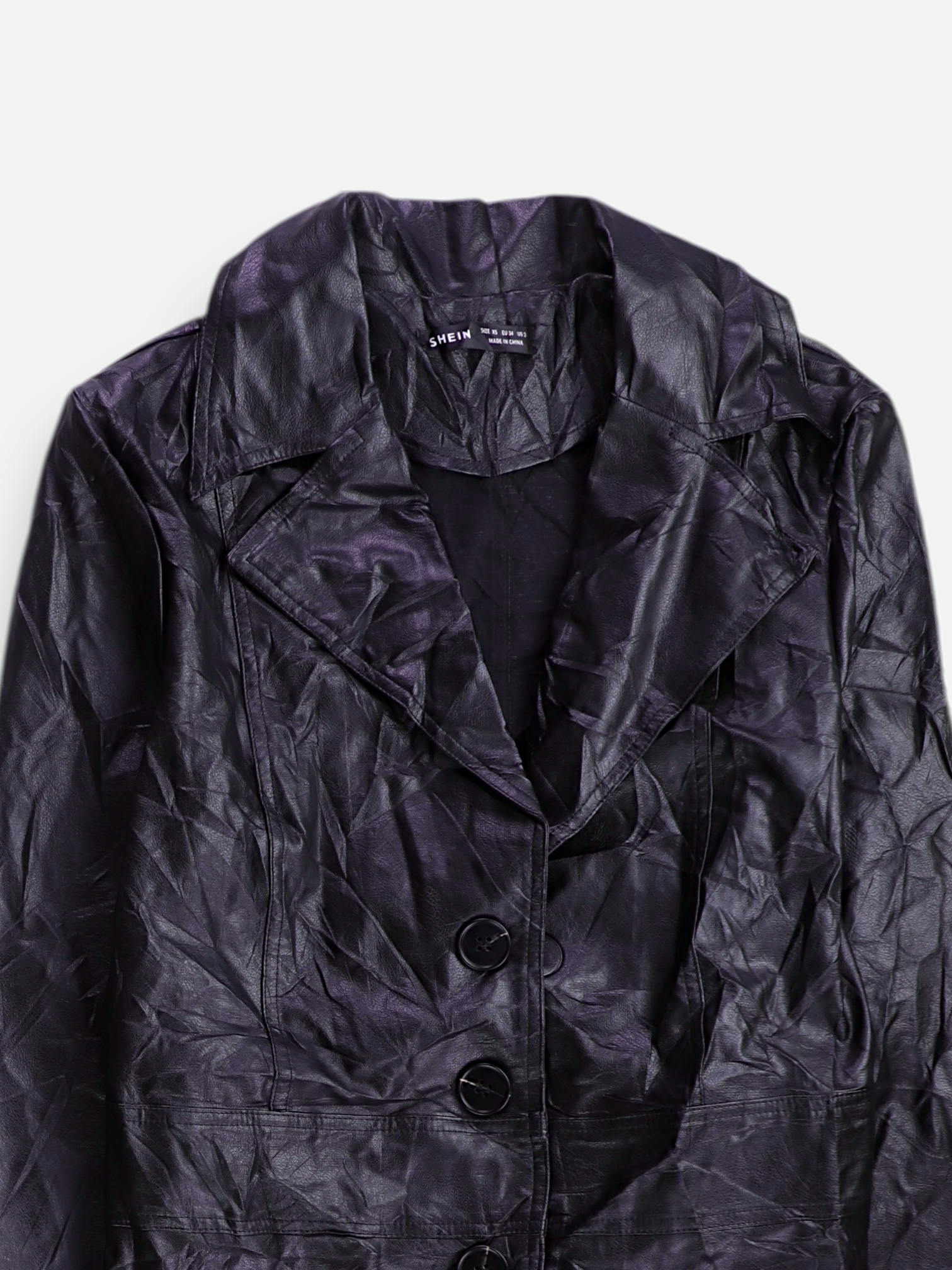 SHEIN Chaqueta Casual Cuero - Mujer - XS