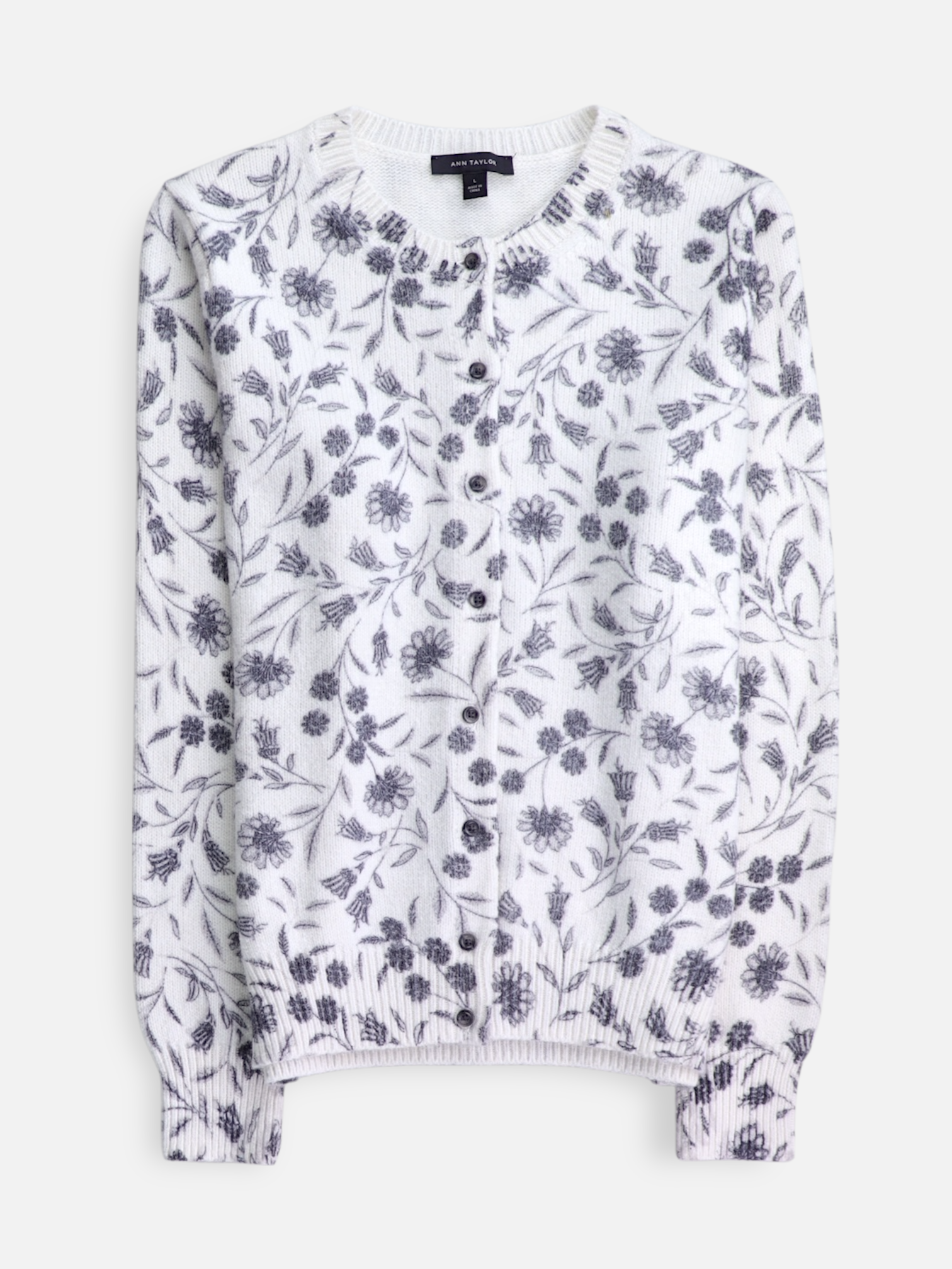 ANN TAYLOR Sueter Cardigan Casual - Mujer - Large