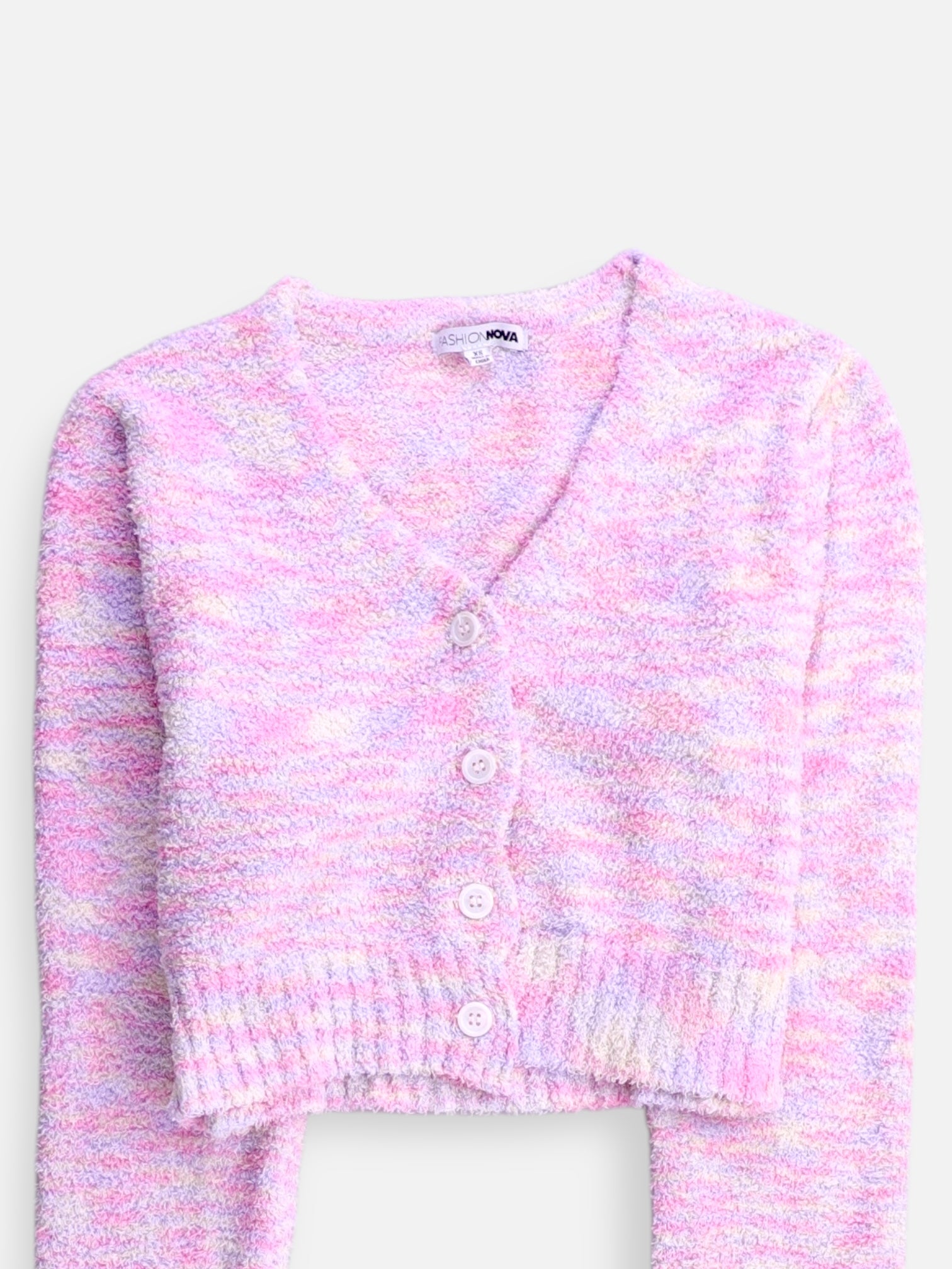 Fashionnova Sueter Cardigan Crop Top - Mujer - XS