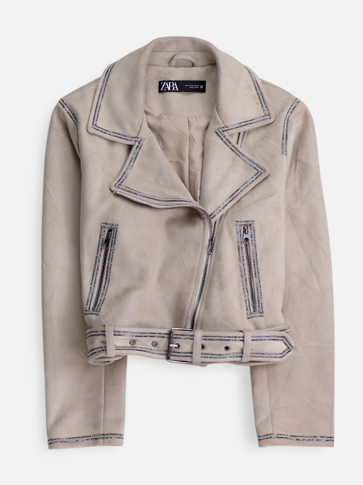 ZARA Chaqueta Vaquero Suede - Mujer - Medium