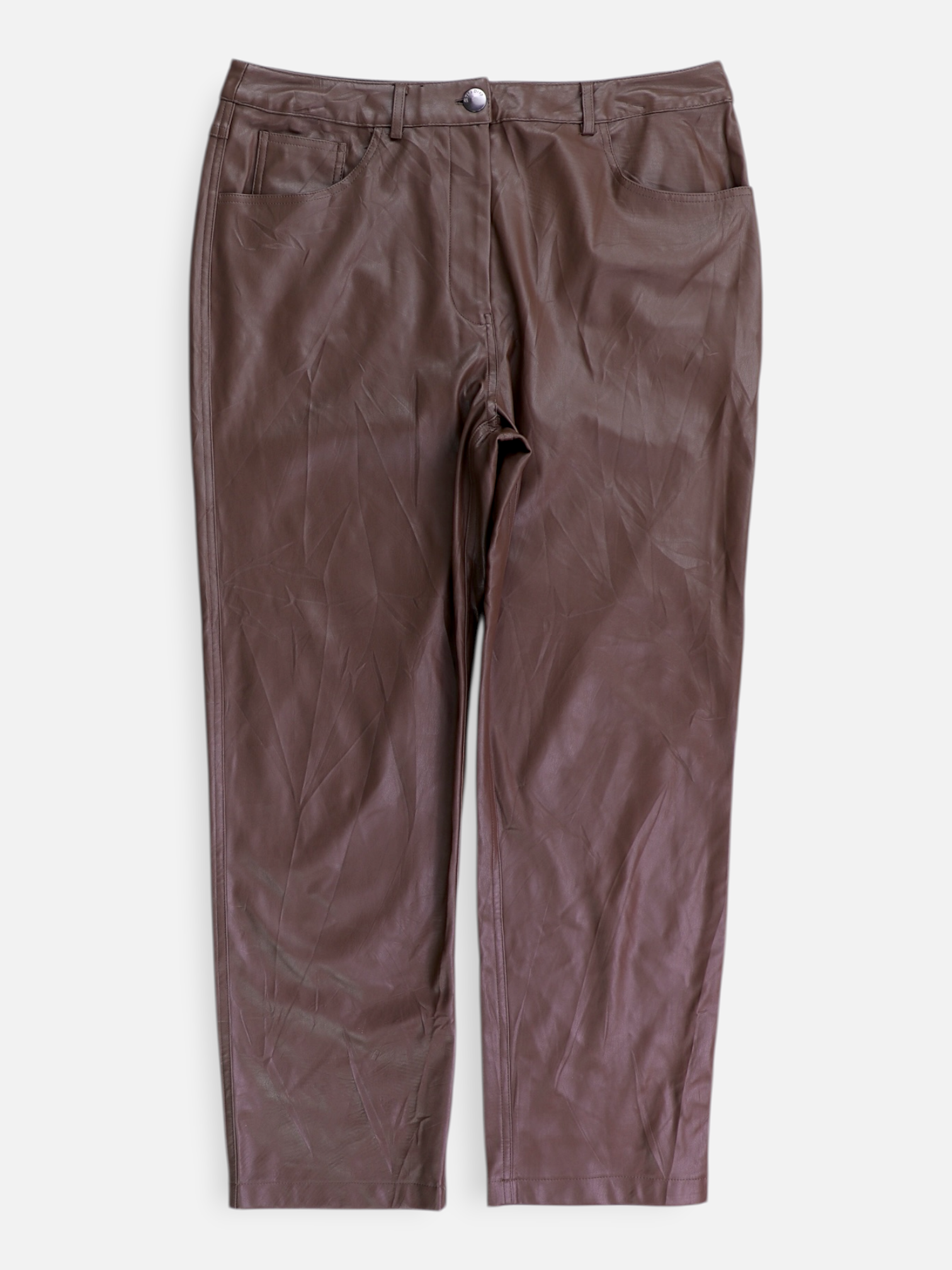 Pantalon Regular Fit Cuero - Mujer - 31'