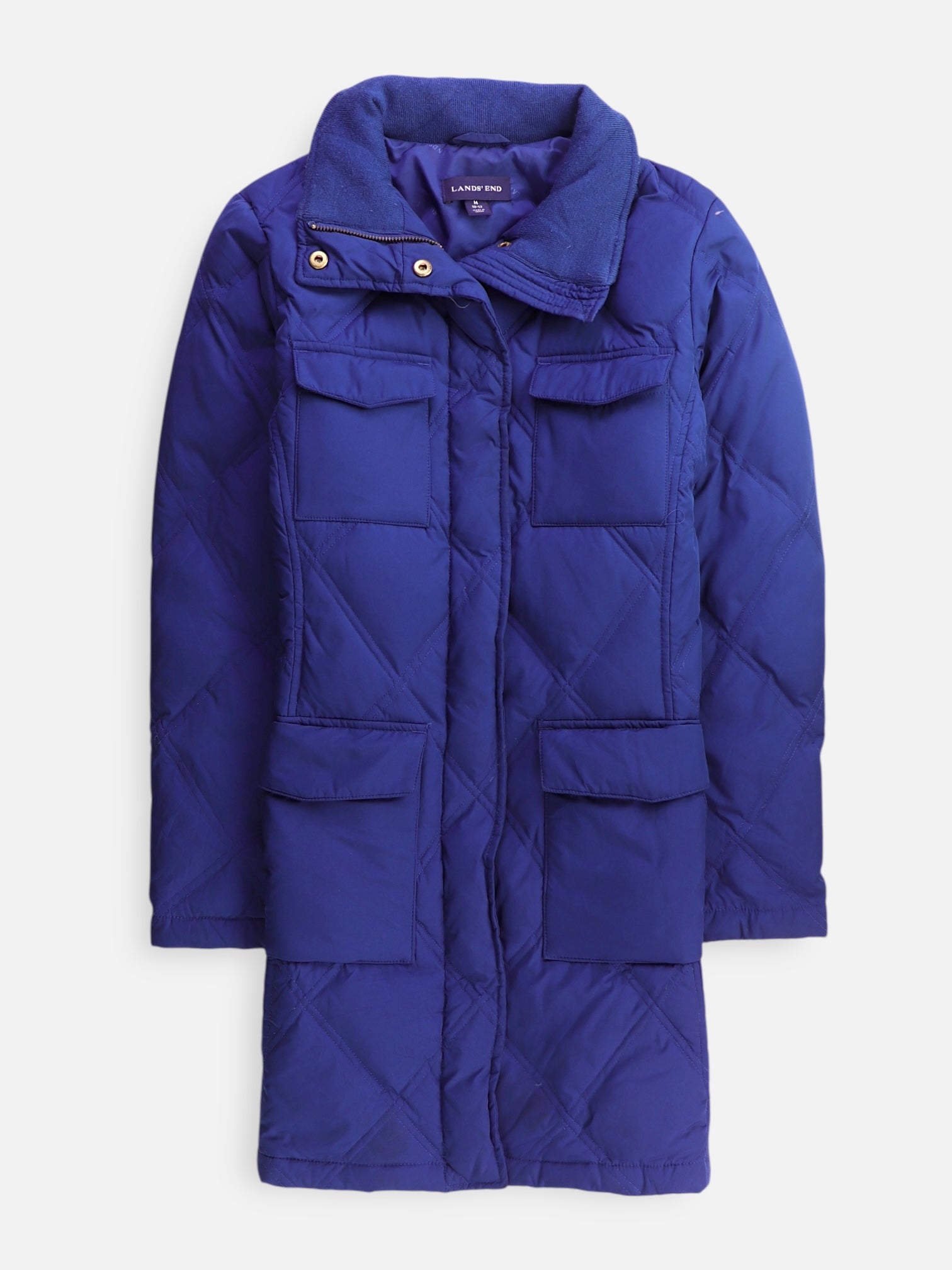 LANDS END Abrigo Impermeable Puffer - Niña - Medium - 10-12Y (Años)