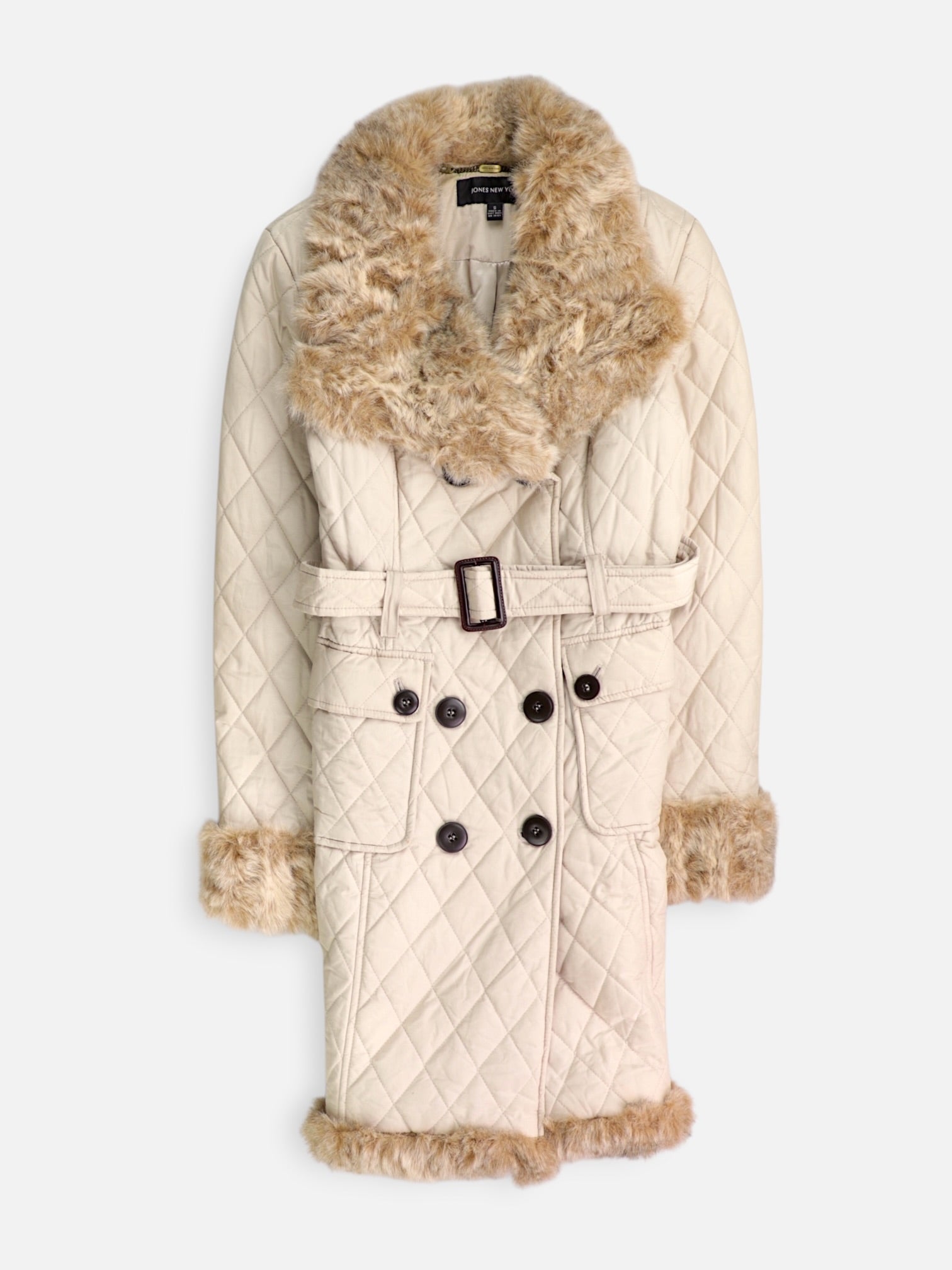 JONES NEW YORK Abrigo Frock Coat Impermeable - Mujer - Small