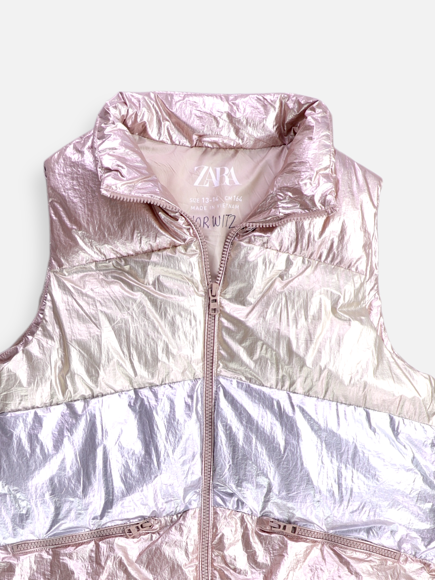 ZARA Chaleco Puffer - Niña - Small - 13-14Y (Años)