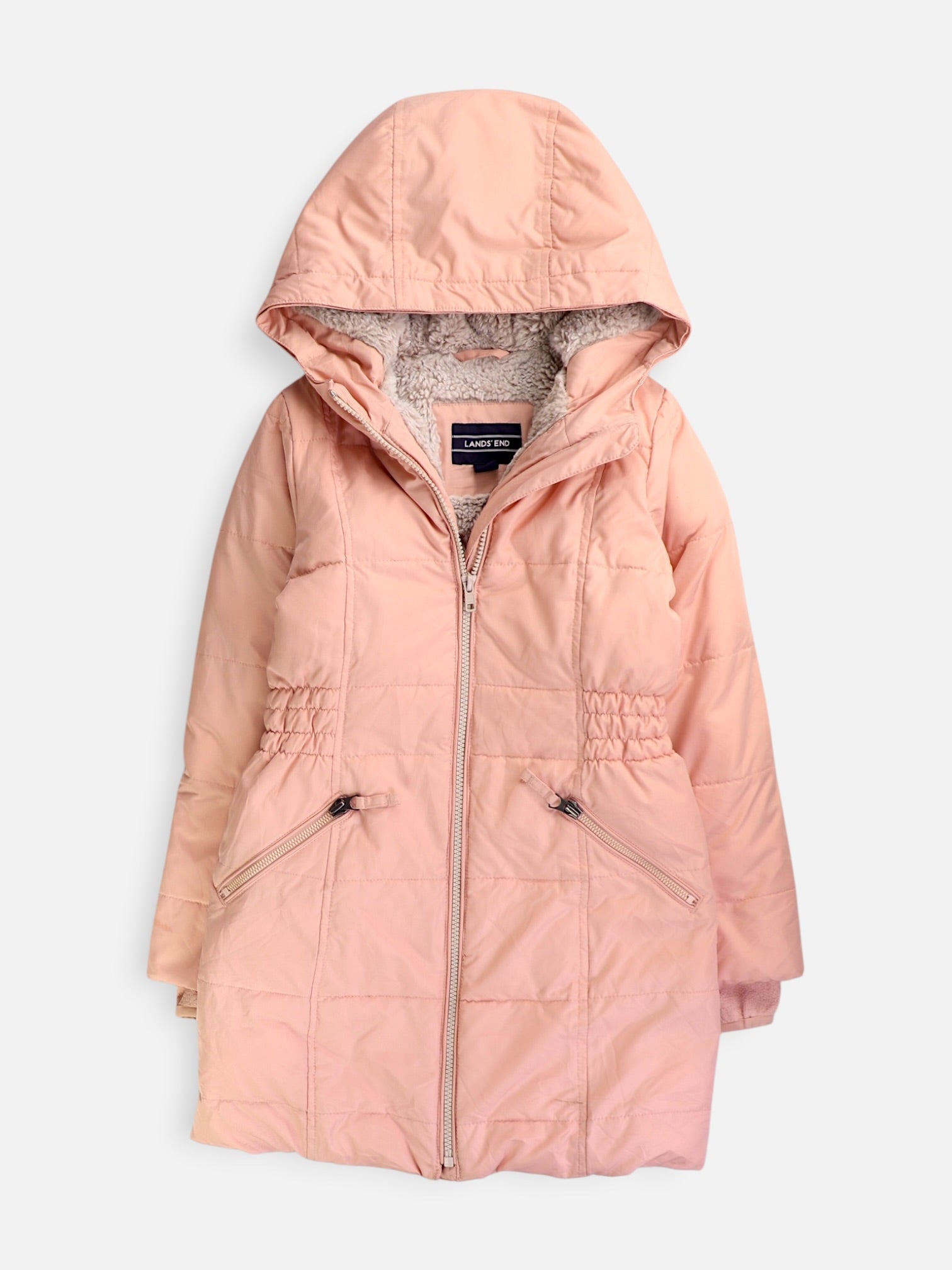 LANDS END Abrigo Casual Puffer - Niña - Large - 6-7Y (Años)